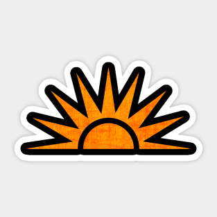 Radiate Positive Sunshine Aesthetic Art - Cute Summer Quote Sticker